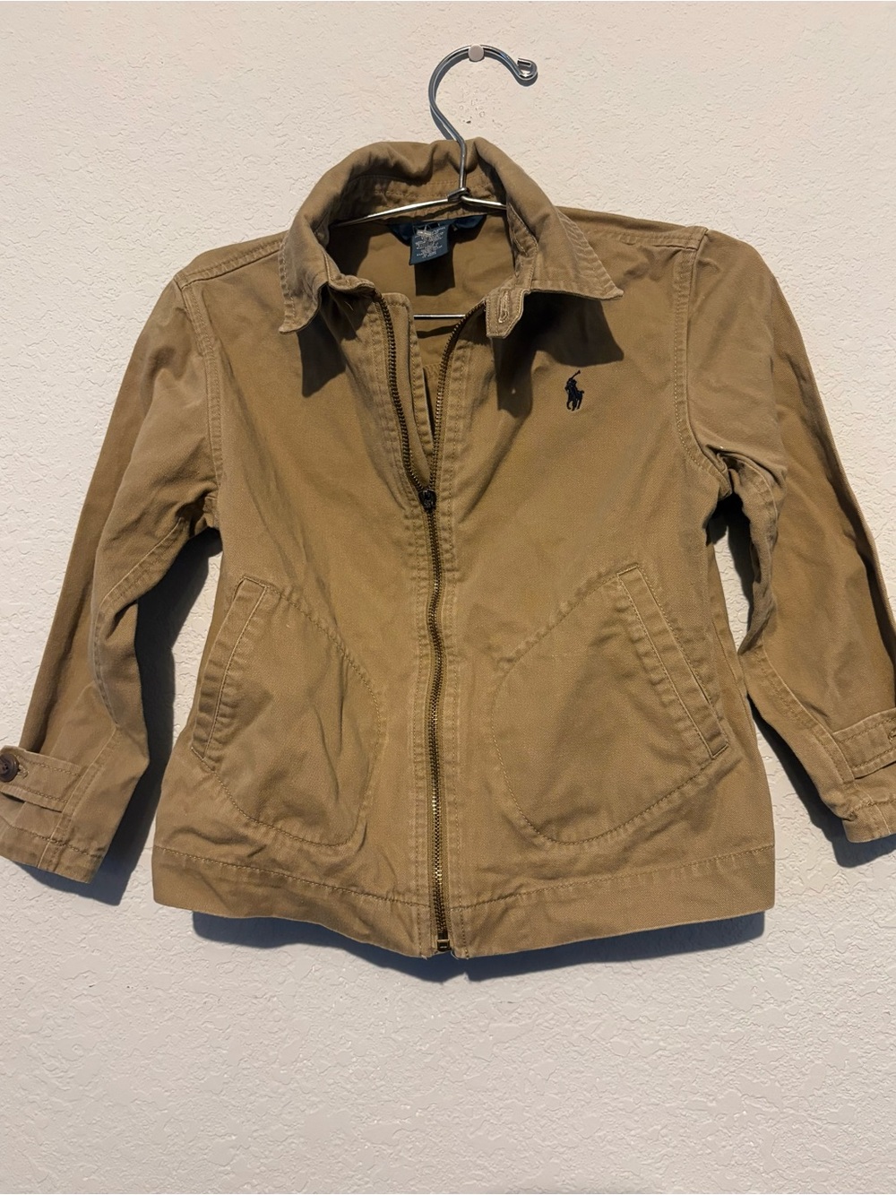 Ralph Lauren Tan Zip-Front Boys Jacket - Picture 2 of 5